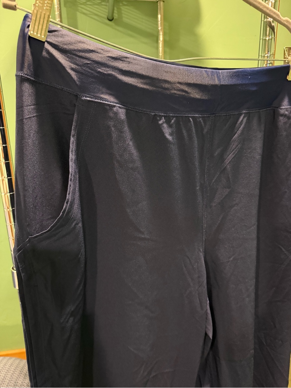 Lands' End Wide Leg Pants in Navy Blue